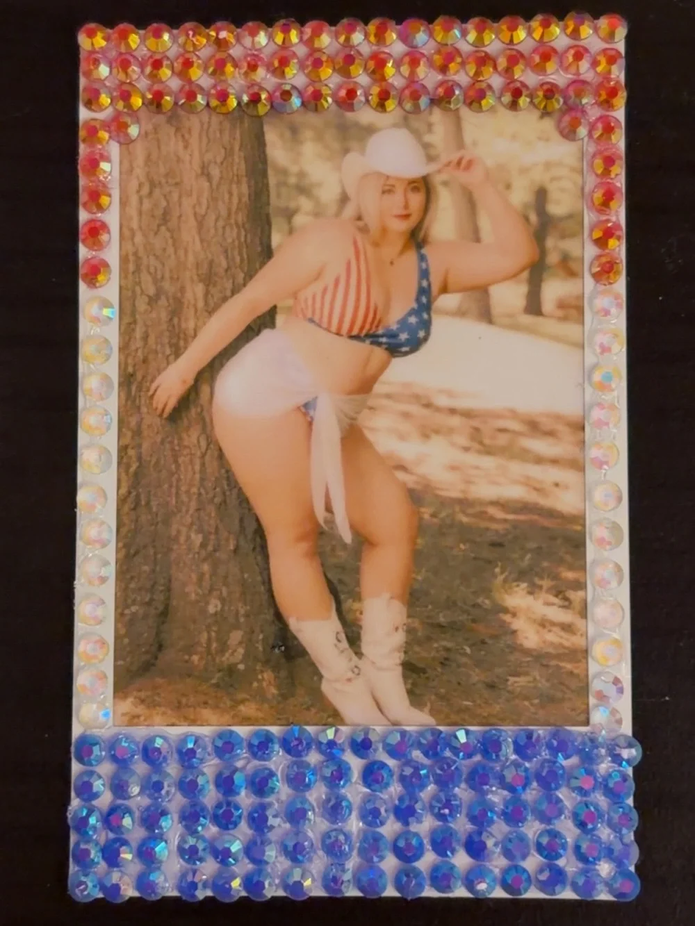 CUSTOMIZE ! Bedazzled Polaroid Printed Photo ! DM Me! Custom Photos!